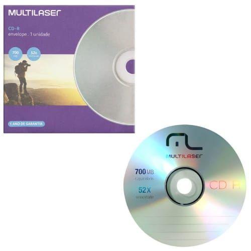 Mídia Multilaser Cd-r Virgem p/ Gravação 700mb Vel 52x Cd006 - CD